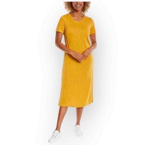 Jessica Simpson Ladies Midi Dress, Goldenrod Yellow, Size Large 566L